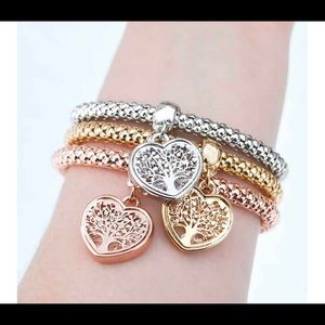 Tree Of Life Charn Heart Bracelet For Women New
